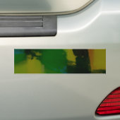 Creative Green Yellow Abstract Bumpersticker (Op auto)