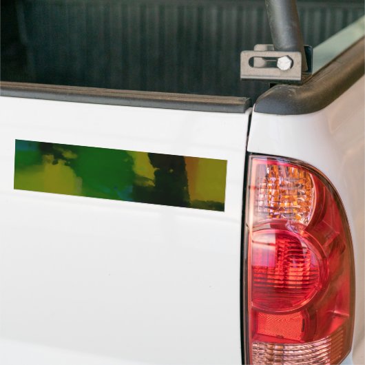 Creative Green Yellow Abstract Bumpersticker (Op Truck)