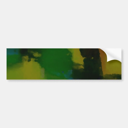 Creative Green Yellow Abstract Bumpersticker (Voorkant)