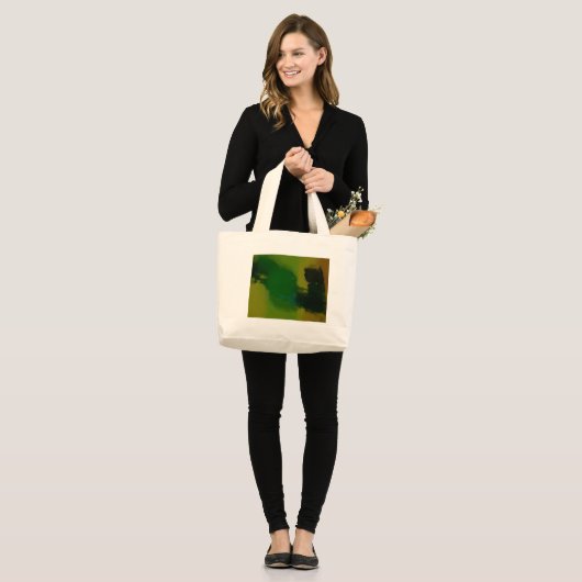 Creative Green Yellow Abstract Grote Tote Bag (Voorkant (model))