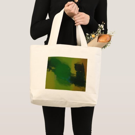 Creative Green Yellow Abstract Grote Tote Bag (Voorkant (product))