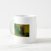 Creative Green Yellow Abstract Koffiemok (Voorkant links)