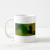 Creative Green Yellow Abstract Koffiemok (Links)