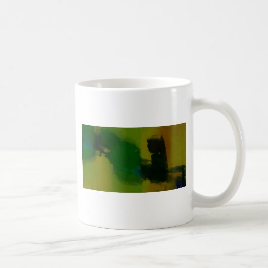 Creative Green Yellow Abstract Koffiemok (Rechts)