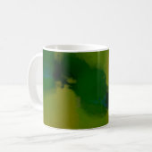 Creative Green Yellow Abstract Koffiemok (Voorkant links)