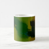 Creative Green Yellow Abstract Koffiemok (Center)