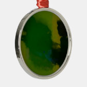 Creative Green Yellow Abstract Metalen Ornament (Rechts)