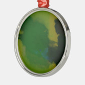 Creative Green Yellow Abstract Metalen Ornament (Links)