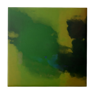 Creative Green Yellow Abstract Tegeltje