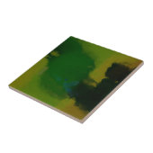 Creative Green Yellow Abstract Tegeltje (Zijkant)