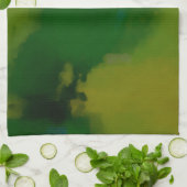 Creative Green Yellow Abstract Theedoek (Gevouwen)