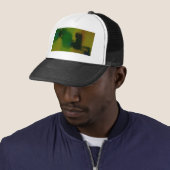 Creative Green Yellow Abstract Trucker Pet (In situ)