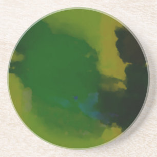 Creative Green Yellow Abstract Zandsteen Onderzetter
