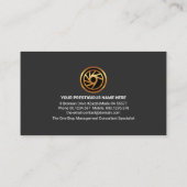 Creative Grey Black Layers Corporate Visitekaartje (Achterkant)