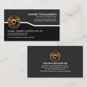 Creative Grey Black Layers Corporate Visitekaartje (Voorkant / Achterkant)