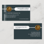 Creative Grey Crisscross Manpower Consultant Visitekaartje (Voorkant / Achterkant)