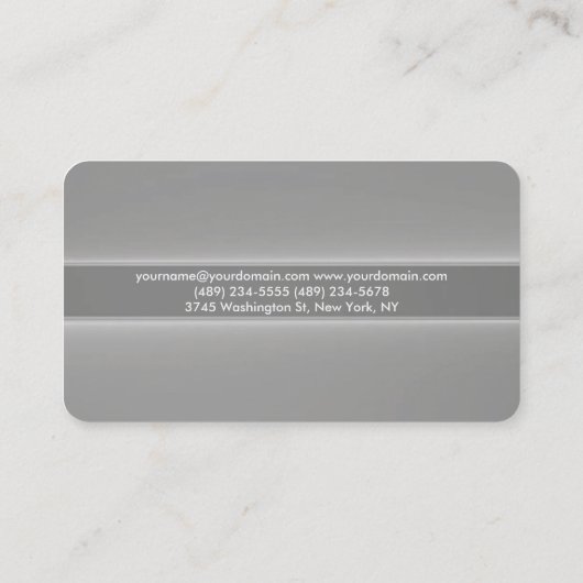 Creative Grey Personal Trainer Sport Visitekaartje (Achterkant)