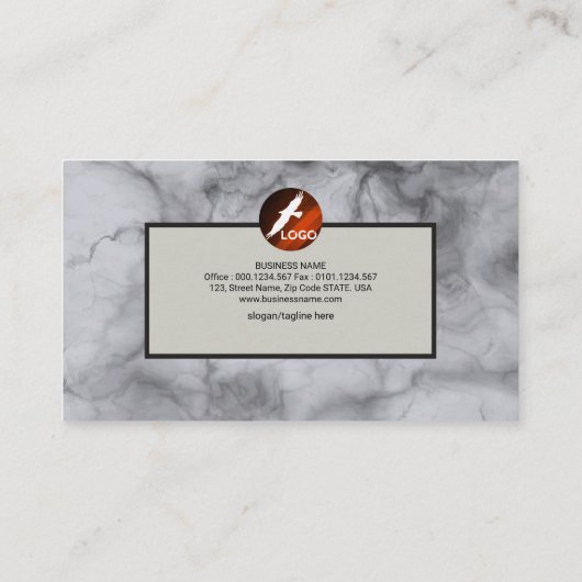 Creative Grey Stone Wall Visitekaartje (Achterkant)