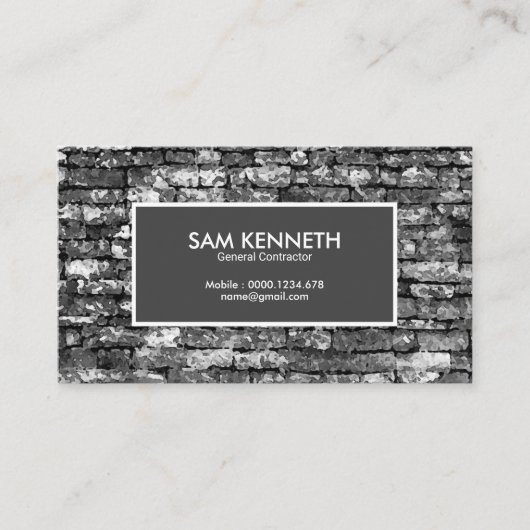 Creative Grey Stone Wall Visitekaartje (Voorkant)