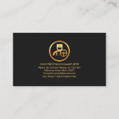 Creative Grey Trapezium Layers Chauffeur-driver Visitekaartje (Achterkant)