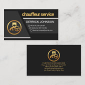 Creative Grey Trapezium Layers Chauffeur-driver Visitekaartje (Voorkant / Achterkant)