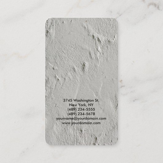 Creative Grey Wall Modern Elegant Visitekaartje (Achterkant)