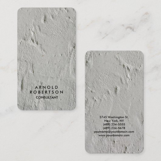 Creative Grey Wall Modern Elegant Visitekaartje (Voorkant / Achterkant)