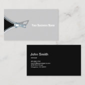 Creative Grey Zippered Professional Visitekaartje (Voorkant / Achterkant)