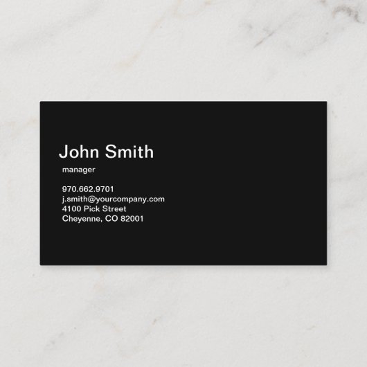 Creative Grey Zippered Professional Visitekaartje (Achterkant)