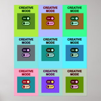 Creative Grid-schakelaars Poster