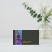 Creative Guitar Stylish Blue Grunge Musician Visitekaartje (Staand voorkant)