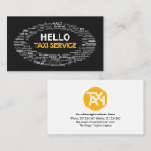 Creative Hallo Language Greetings Private Driver Visitekaartje (Voorkant / Achterkant)