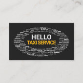 Creative Hallo Language Greetings Private Driver Visitekaartje (Voorkant)