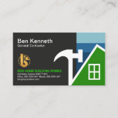 Creative Hammer Abstract Building Construction Visitekaartje (Voorkant)