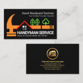 Creative Handyman Hammer Rooftop Construction Visitekaartje (Voorkant / Achterkant)