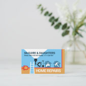 Creative Handyman Tools Border Visitekaartje (Staand voorkant)