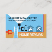 Creative Handyman Tools Border Visitekaartje (Voorkant)