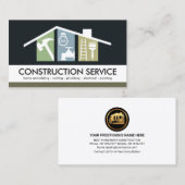 Creative Handyman Tools Building Roof Visitekaartje (Voorkant / Achterkant)