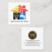 Creative Handyman Tools Building Vierkante Visitekaartje (Voorkant / Achterkant)