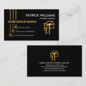 Creative Handyman Tools Button Builder Visitekaartje (Voorkant / Achterkant)