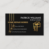 Creative Handyman Tools Button Builder Visitekaartje (Voorkant)