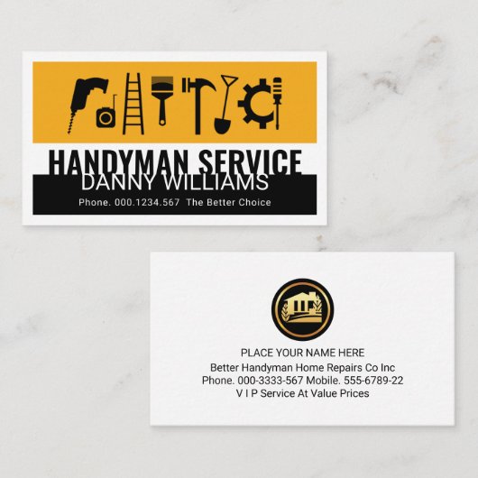 Creative Handyman Tools Layers Visitekaartje (Voorkant / Achterkant)