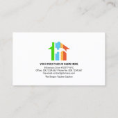 Creative Handyman Tools Motif Builder Visitekaartje (Achterkant)