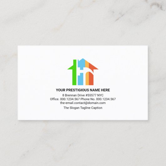 Creative Handyman Tools Motif Builder Visitekaartje (Achterkant)