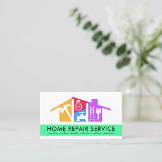 Creative Handyman Tools Roofing Visitekaartje (Staand voorkant)