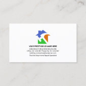 Creative Handyman Tools Stripe Visitekaartje (Achterkant)