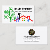 Creative Handyman Tools Tree Landscape Visitekaartje (Voorkant / Achterkant)