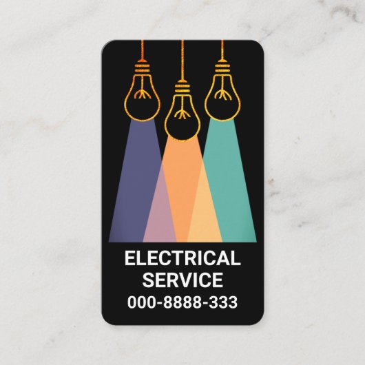 Creative Hanging Gold Lighting Shade Visitekaartje (Voorkant)