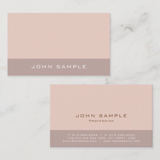 Creative Harmonic Colors Professional Simple Plain Visitekaartje (Voorkant / Achterkant)