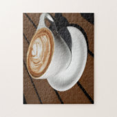 Creative hart koffiekopje foto puzzel (Verticaal)